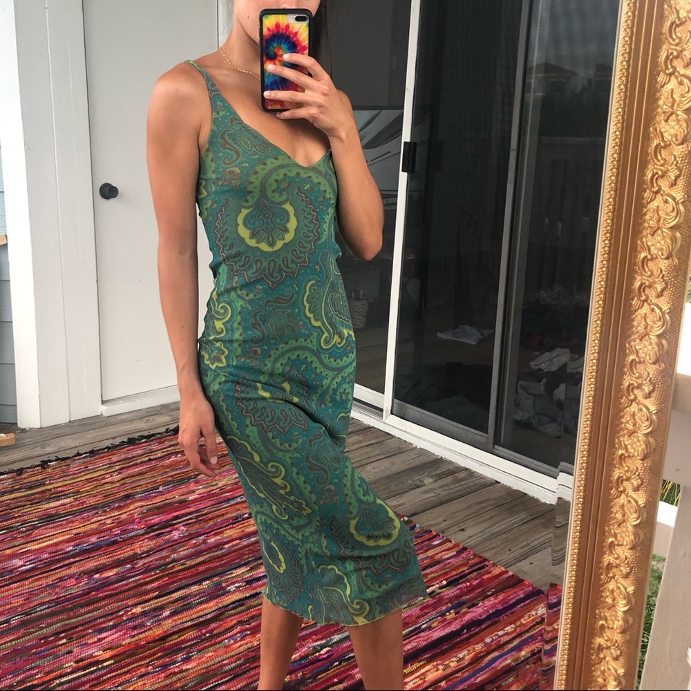Green Paisley Dress